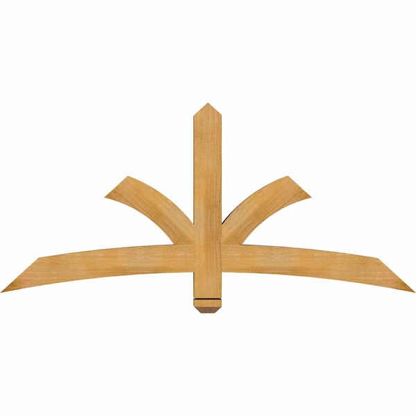 Ekena Millwork Davenport Rough Sawn Timber Gable Bracket, Western Red Cedar, 60"W x 27"H x 4"D x 4"F, 11/12 Pitch GBW060X27X0404DAV00RWR - main